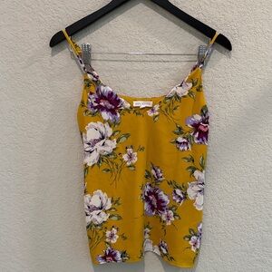 Max Studio Mustard Floral Camisole XS